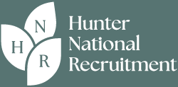 Hunter National Recruitment Logo in White